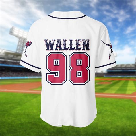 Braves 98 Baseball Jersey Morgan Wallen Shirt Wallen Country - Etsy