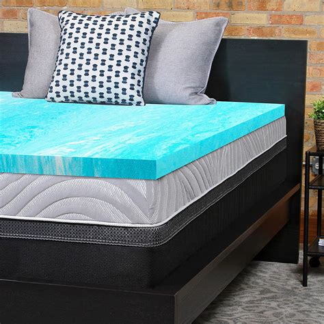 Amazon.com: Sealy Essentials 2-Inch Gel Memory Foam Mattress Topper, Twin, Blue: Home & Kitchen