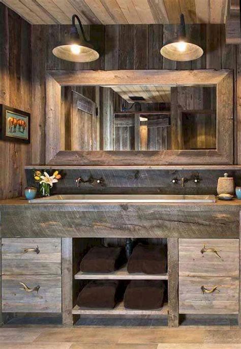 40 Awesome Rustic Farmhouse Vanities Ideas