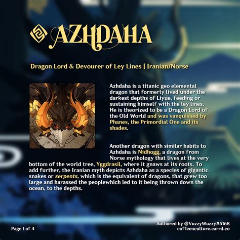 Azhdaha - Dragon Lord & Devouerer Of Ley Lines Genshin Impact | HoYoLAB