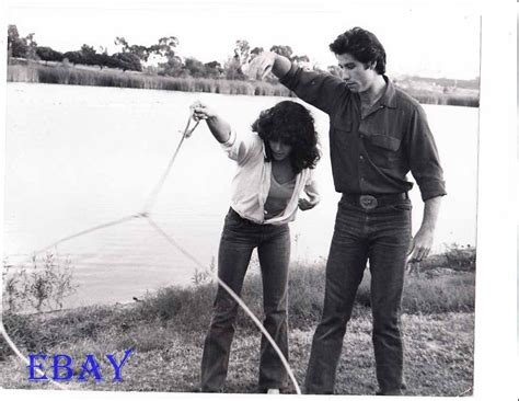 John Travolta teaches Debra Winger VINTAGE Photo Urban Cowboy candid on set | #1812182717