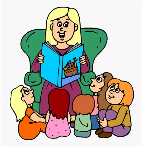 Teacher Reading To Students - Story Telling Clipart, HD Png Download ...