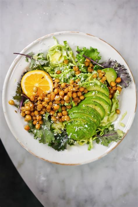 Avocado Caesar Salad with Crispy Chickpeas - California Avocados