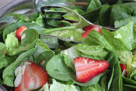 Near to Nothing: Green Salad with Strawberries and Strawberry Vinaigrette