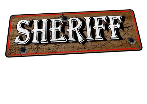 Sheriff’s Office Cowboy Town Sign Novelty Reproduction Printed Metal Fun Wall Plaque Sign – The ...