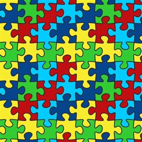 Autism Awareness Puzzle Pattern