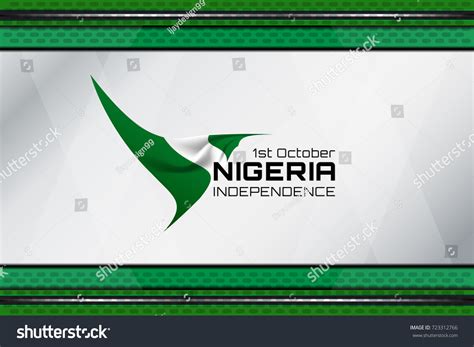 Flag Nigeria Color Background Independence Day Stock Vector (Royalty ...