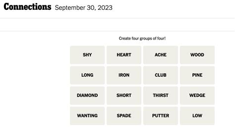 ‘Connections’ Hints and Answers for Saturday, September 30 - Parade