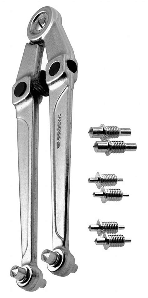 FACOM Adjustable Pin Spanner Wrench, Face, Alloy Steel, Satin, Pin Diameter 5/16 in - 36T985|FA ...