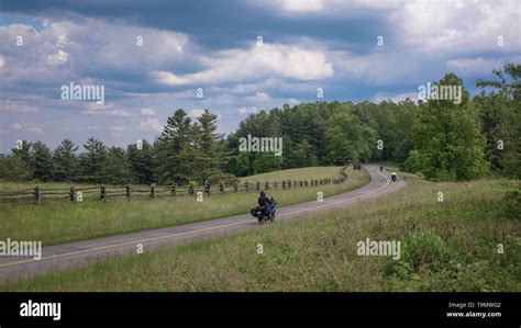 Blue Ridge Parkway motorcycle ride. North Carolina Stock Photo - Alamy