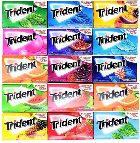 Trident Sugar Free Gum Variety Assortment Gift Pack (15 Count) - Walmart.com