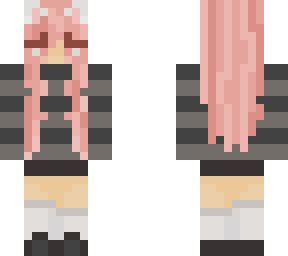 pink cat girl :] | Minecraft Skin