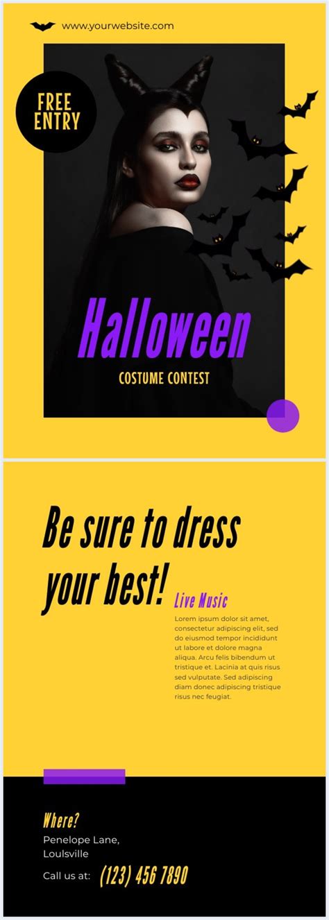 Halloween Costume Contest Flyer Template - Flipsnack