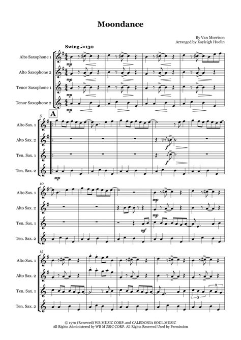 Moondance By Van Morrison - Digital Sheet Music For - Download & Print ...