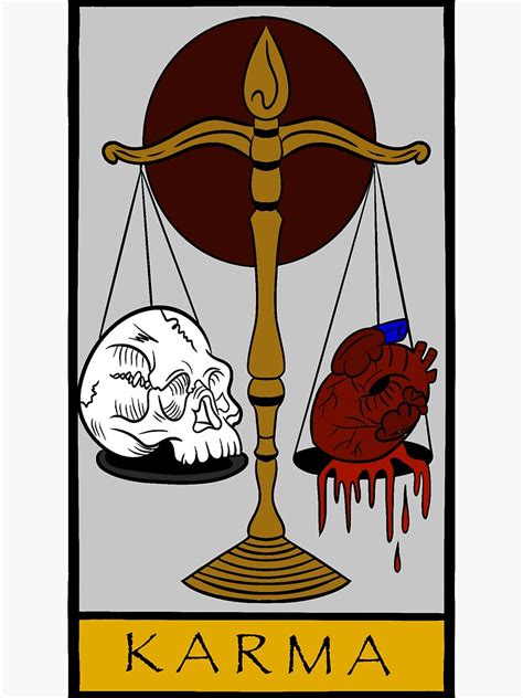 "Karma Tarot Card" Sticker for Sale by sweet-chaos101 | Redbubble