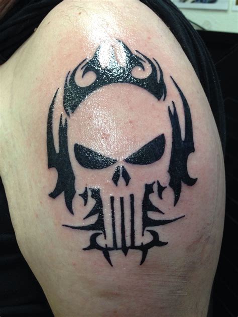 Military Punisher Skull Tattoo - Wiki Tattoo