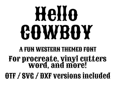 Cowboy font SVG Rodeo font svg Country Font Western font | Etsy