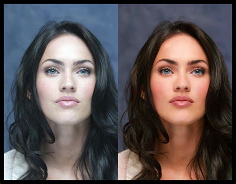 HOLLYWOOD CELEBRITIES BEFORE PHOTOSHOP: Megan Fox - Before and After Photoshop Editing