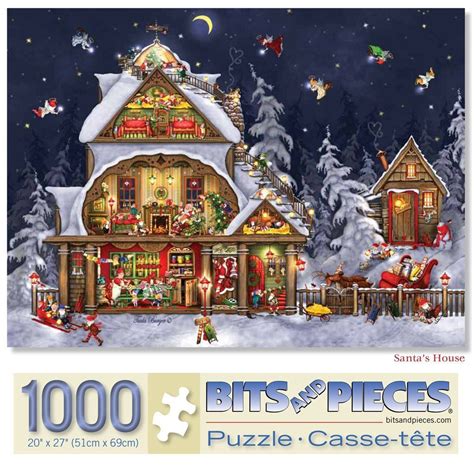 Bits and Pieces - 1000 Piece Jigsaw Puzzle for Adults - Santa's House ...