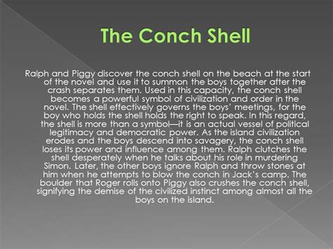 ️ Lord of the flies conch symbolism. Symbolism in Lord of the Flies by William Golding. 2019-03-07