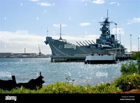 USS Missouri Mighty Mo at Ford Island in Pearl Harbor Hawaii Oahu Stock ...