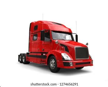 Big Red Modern Semi Trailer Truck Stock Illustration 1274656291 | Shutterstock