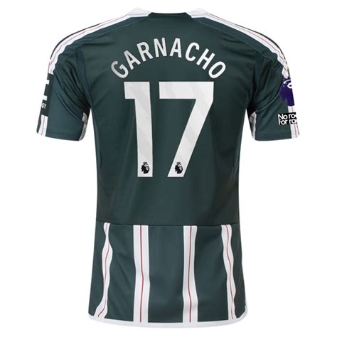 adidas Manchester United Alejandro Garnacho Away Jersey w/ EPL + No Ro - Soccer Wearhouse