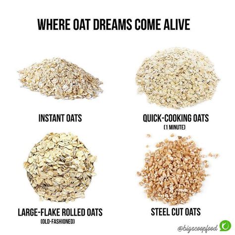 OAT VARIETIES: What's the difference? Instant Oats - (most processed ...