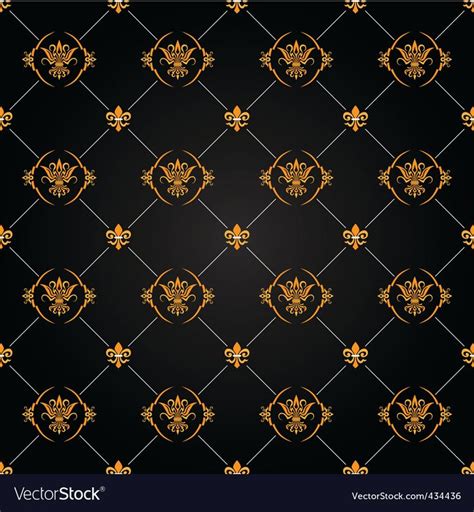 Black and gold pattern vector image on VectorStock | Gold pattern, Pattern, Gold