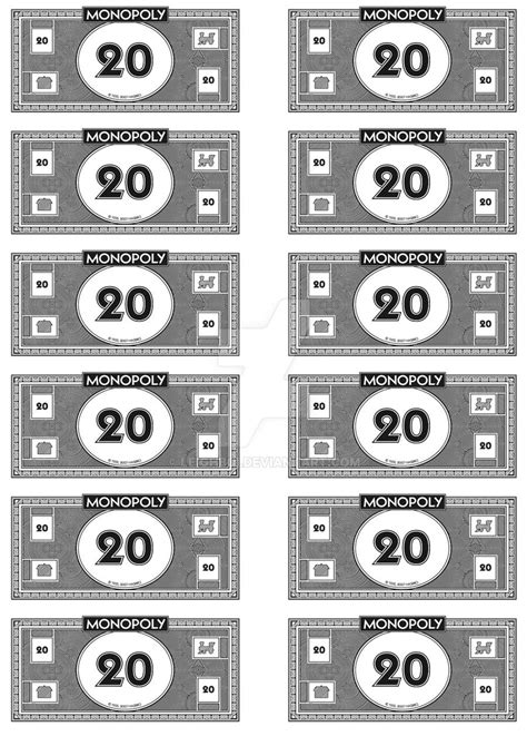 Monopoly Money – 20's by Leighboi on DeviantArt – Printable Monopoly Money | DocTemplates