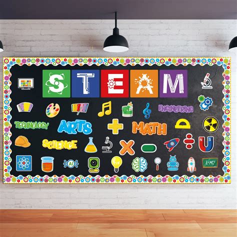 Buy STEAM Bulletin Board Decorations Set STAEM Science s for Teacher Decor for School Classroom ...