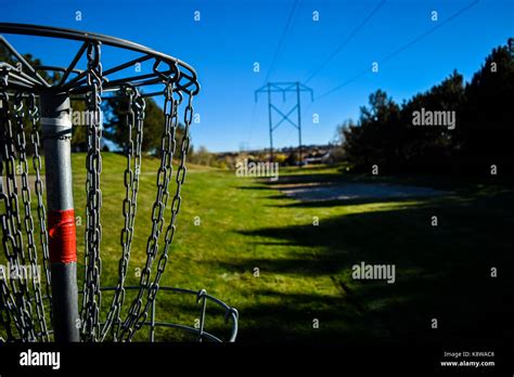 Metal Frisbee Golf Basket Stock Photo - Alamy