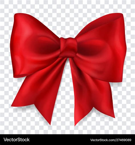 Big red bow Royalty Free Vector Image - VectorStock