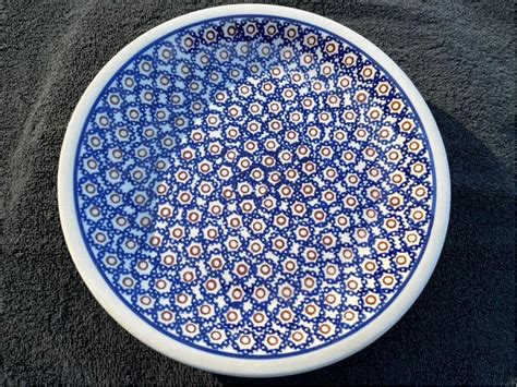 Boleslawiec Polish Pottery Dots Plate - Etsy