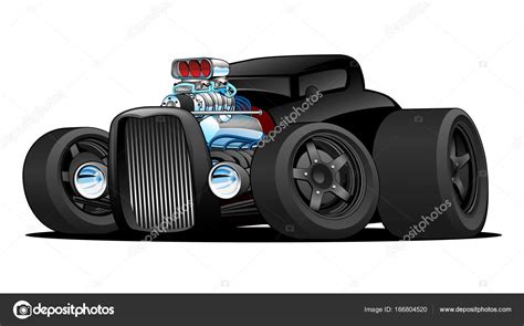 Hot Rod Vintage Coupe Custom Car Cartoon Vector Illustration Stock ...