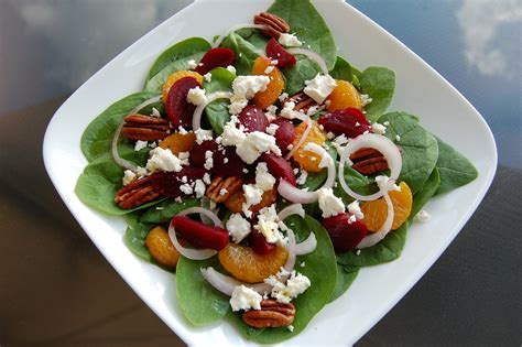 Pickled Beet and Mandarin Orange Spinach Salad | Cooking Mamas