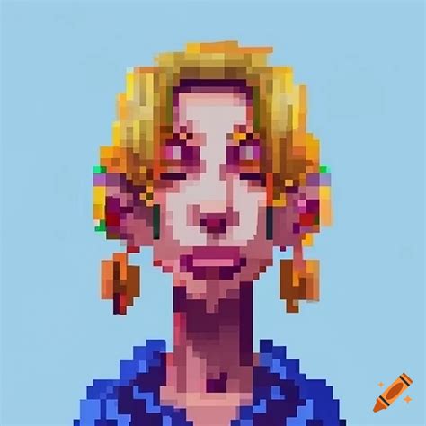 Pixel art characters on Craiyon