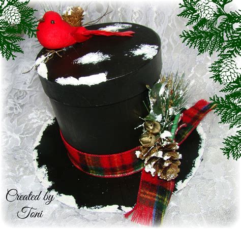 How to Create a Frosty the Snowman Top Hat Gift Box | Sombreros de ...