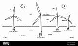 Wind Turbine Coloring Page sketch template