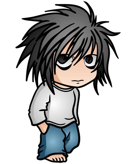 Learn how to draw L Lawliet - Chibi drawing - EASY TO DRAW EVERYTHING