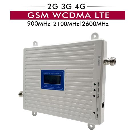 2G 3G 4G Tri Band Booster GSM 900 WCDMA 2100 LTE 2600 Cellular Amplifier Cell Phone Signal ...