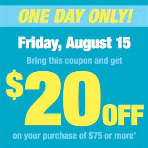 Shoppers Drug Mart Canada's New Printable Coupon: Take $20 off $75 on August 15th Only ...