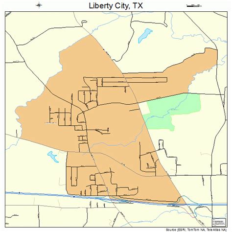 Liberty City Texas Street Map 4842616