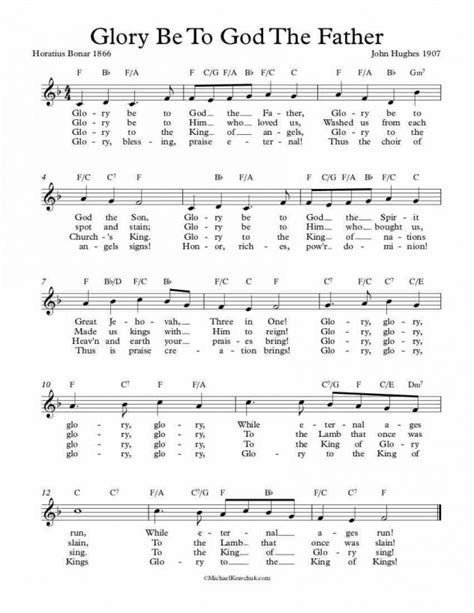 Free Lead Sheet – Glory Be To God The Father – Michael Kravchuk