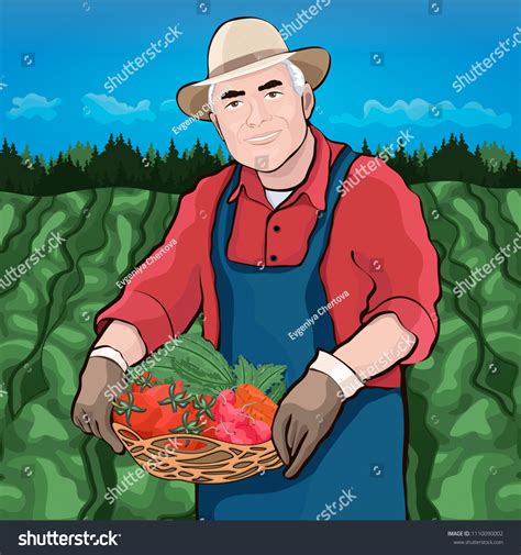 Farmer Field Vector Illustration Colorful Cartoon Stock Vector (Royalty Free) 1110090002 ...