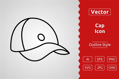 Vector Cap Outline Icon Graphic by Muhammad Atiq · Creative Fabrica