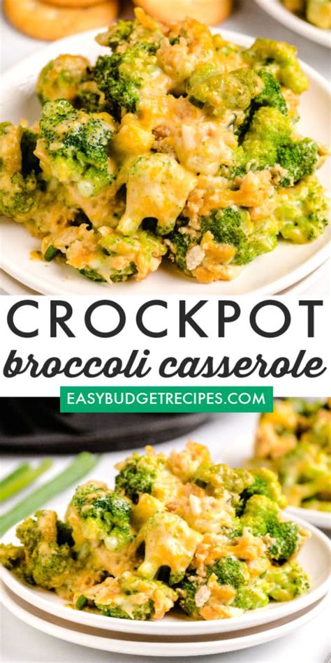 Mom’s Crockpot Broccoli Casserole - Easy Budget Recipes