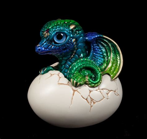 - Emerald Peacock Hatching Dragon by Windstone Editions #DG-EPHD