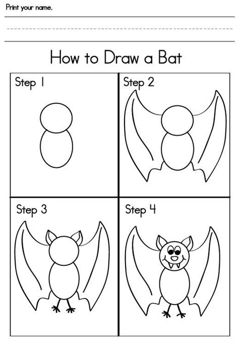 Halloween Activities – Bat | Halloween drawings, Draw a bat, Halloween ...