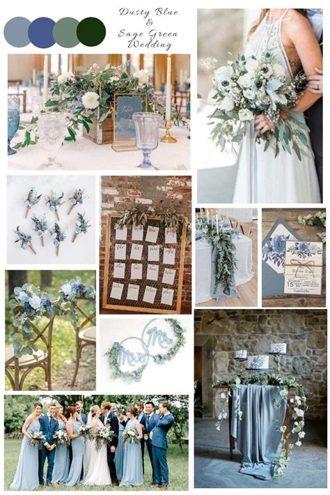 Sage, Grayed Jade And Dusty Blue Wedding Color Palette ...